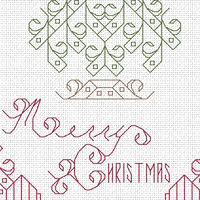 134LF A Blackwork Christmas by Linen Flowers