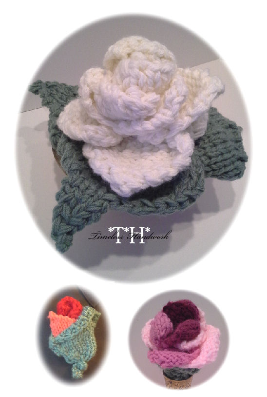 #60TH Knitted Rose Gifts