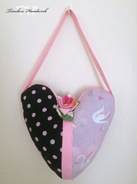 #70TH Rose Heart Door Hanger by Timeless Handwork