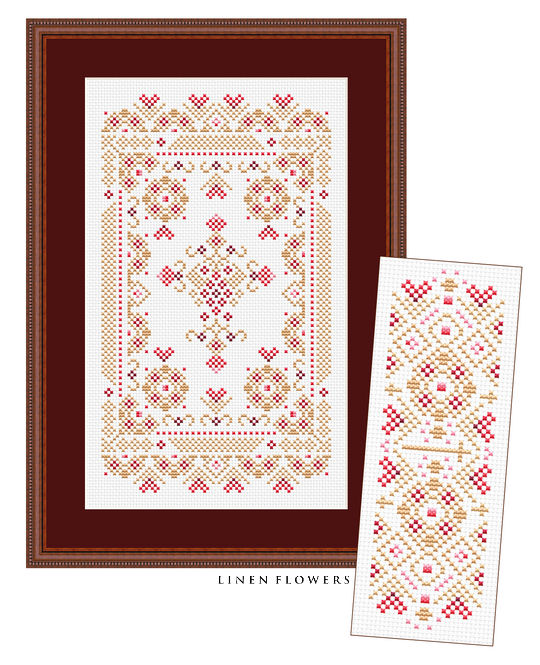 116LF The Inner Palace Sampler And Bookmark by Linen Flowers
